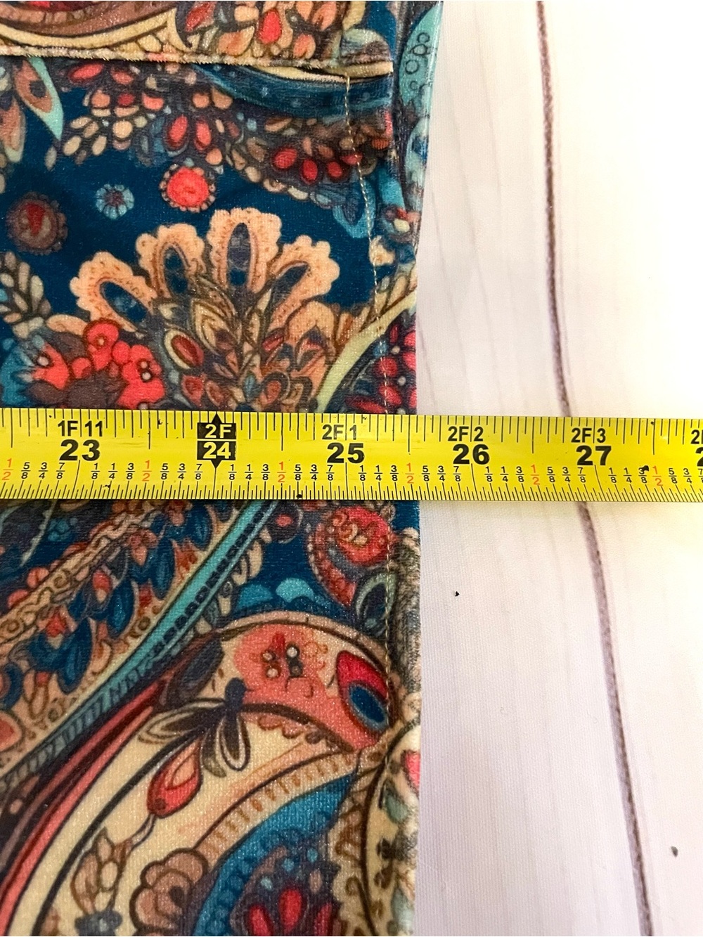 Paisley Print Velour Blouse XL - Picture 13 of 16